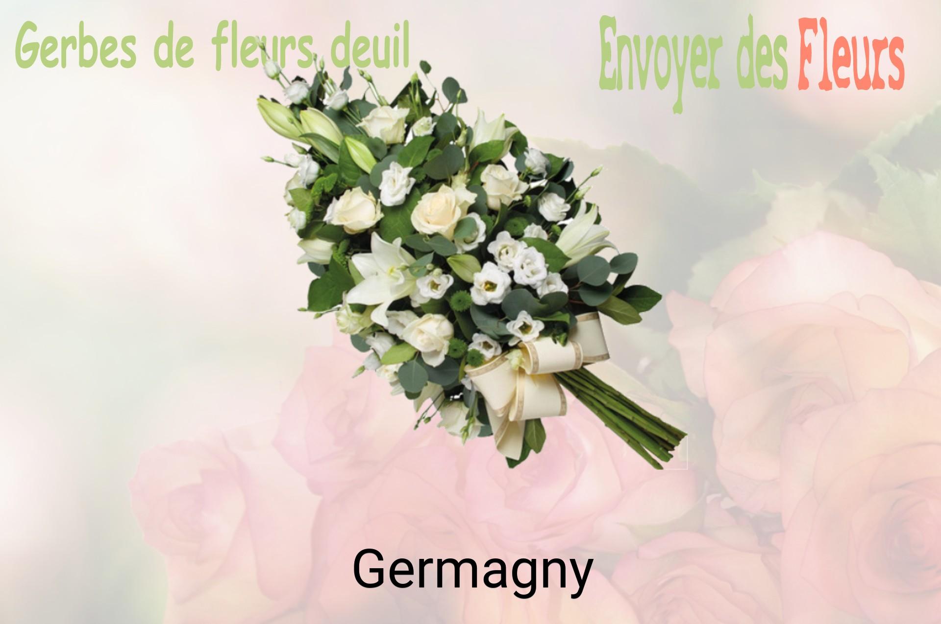 Gerbe de fleurs de deuil livrée à Germagny